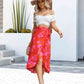 Floral Tied Ruffled Skirt | AdoreStarr