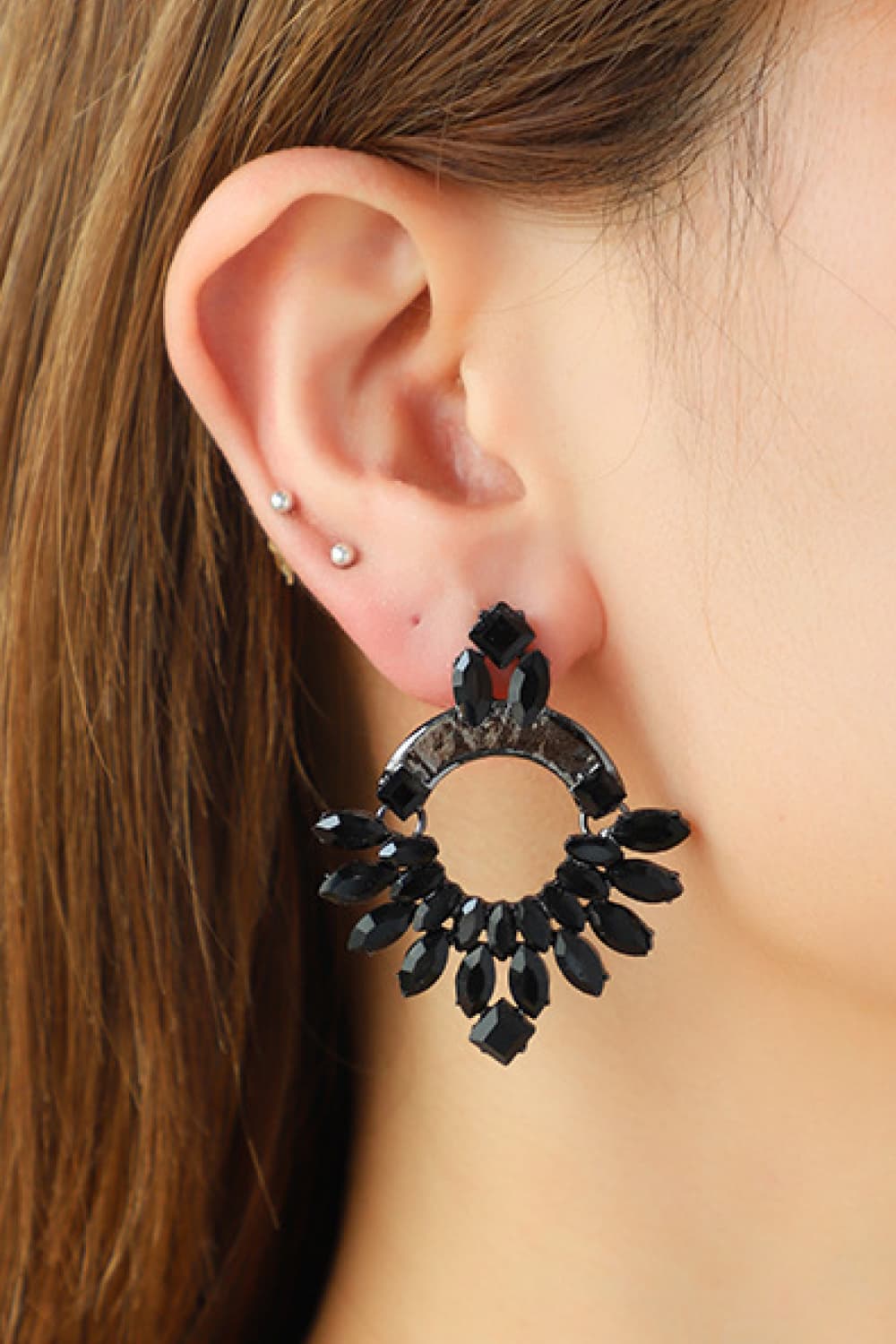 Rhinestone Dangle Earrings | AdoreStarr