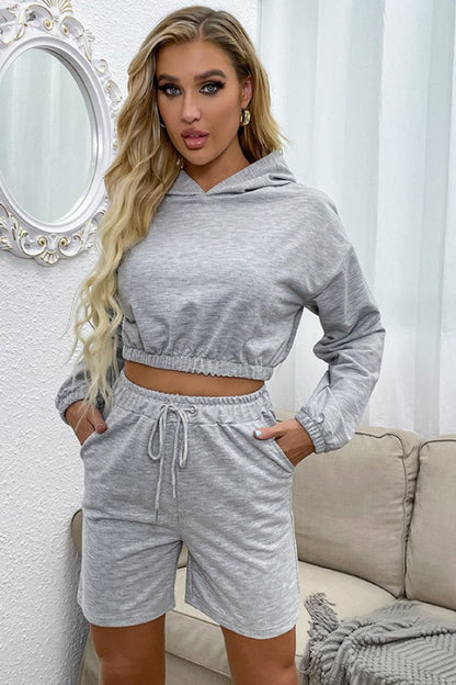 Solid Shorts Set - Gray