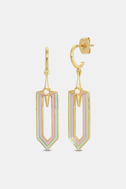 C-Hoop Drop Earrings | AdoreStarr