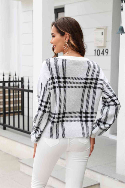 Printed Round Neck Sweater | AdoreStarr