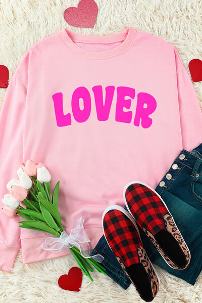 LOVER Dropped Shoulder Sweatshirt | AdoreStarr