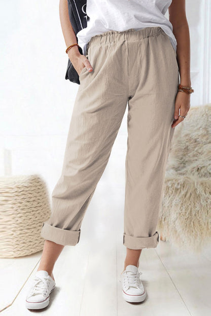 Paperbag Waist Pull-On Pants | AdoreStarr